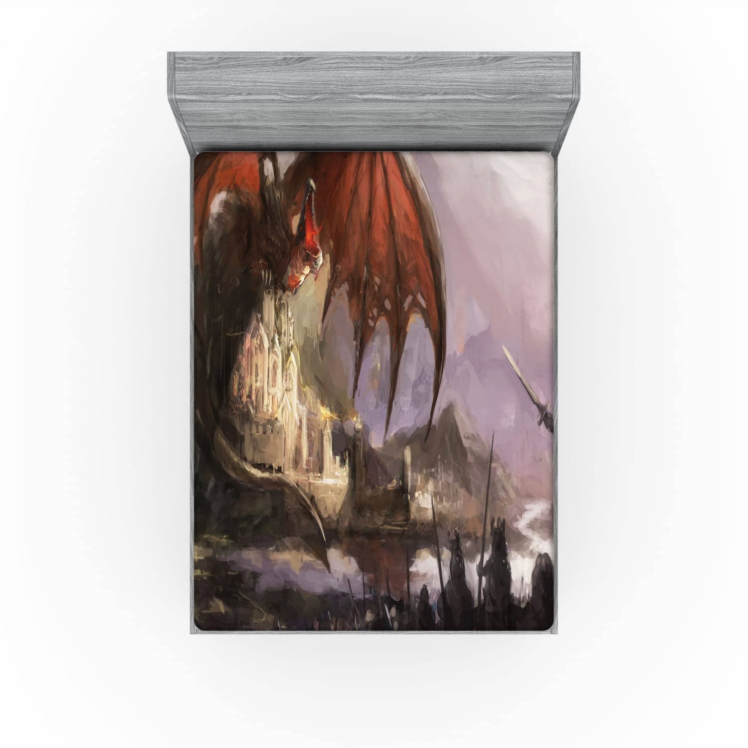 Sábana Ajustable Lunarable Dragon, Escena de Fantasía - Imagen 4