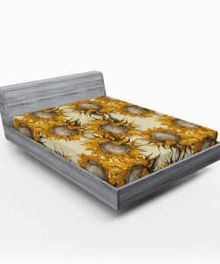 Sábana Ajustable Lunarable Floral, Girasoles en tonos