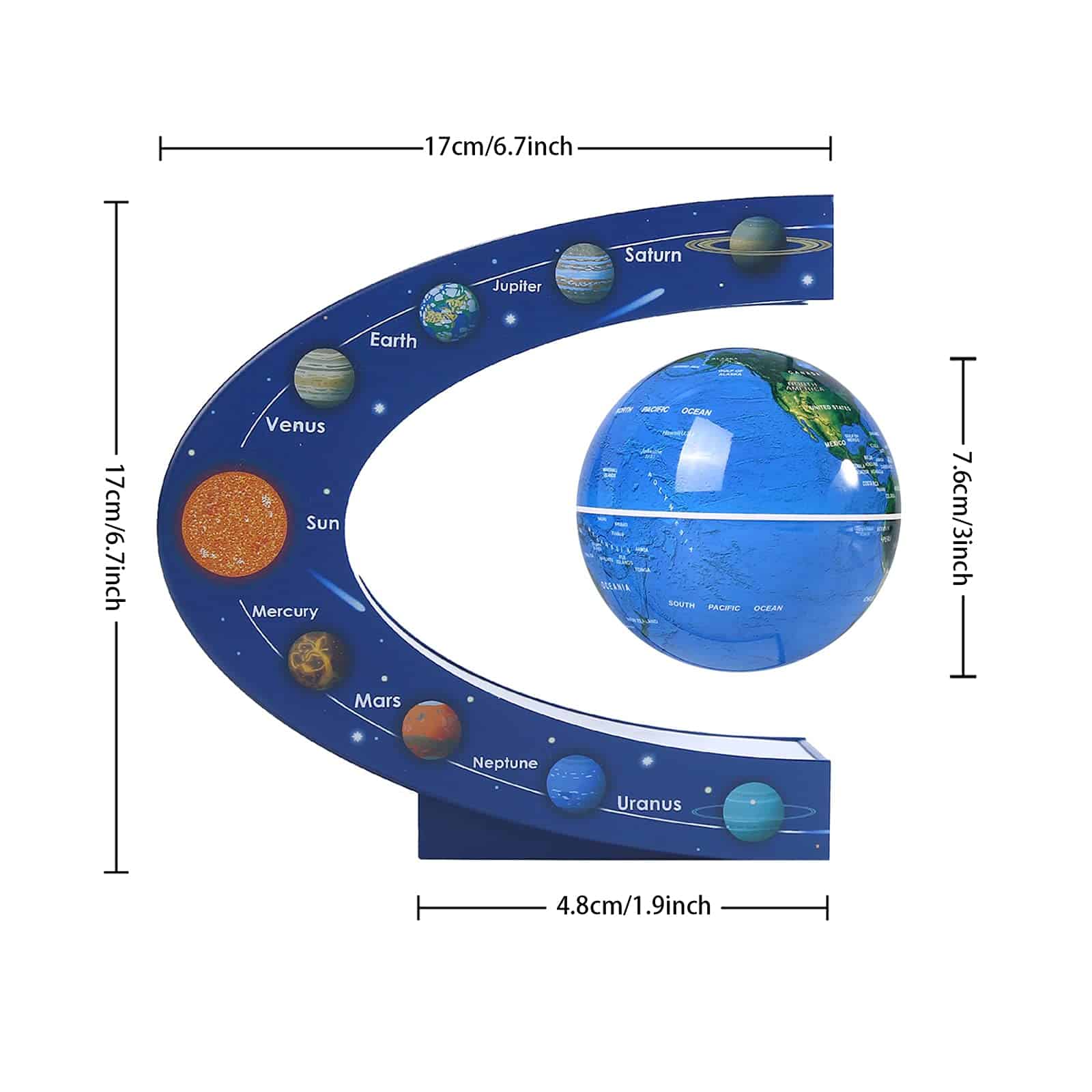 Globo flotante WOWESOTICA, globos geográficos levitantes - Imagen 6