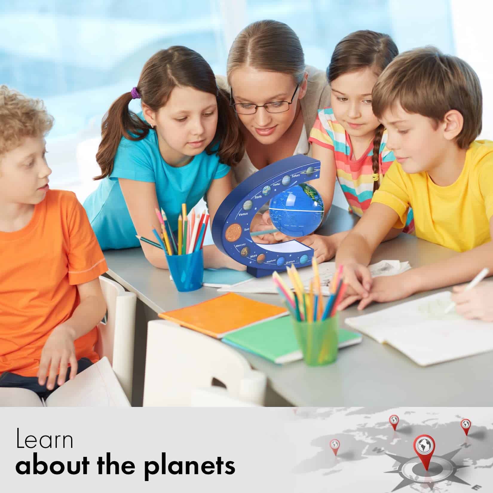 Globo flotante WOWESOTICA, globos geográficos levitantes - Imagen 3