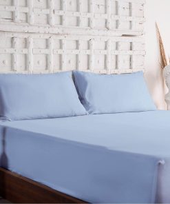 Sábana Ajustable Craftsworth 100% Algodón -Azul Cielo