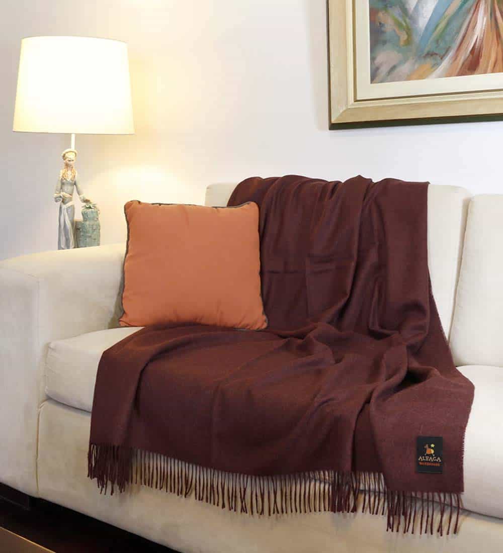 Manta de Alpaca 100% Baby Wool de Peso Ligero Diseño de - Imagen 9