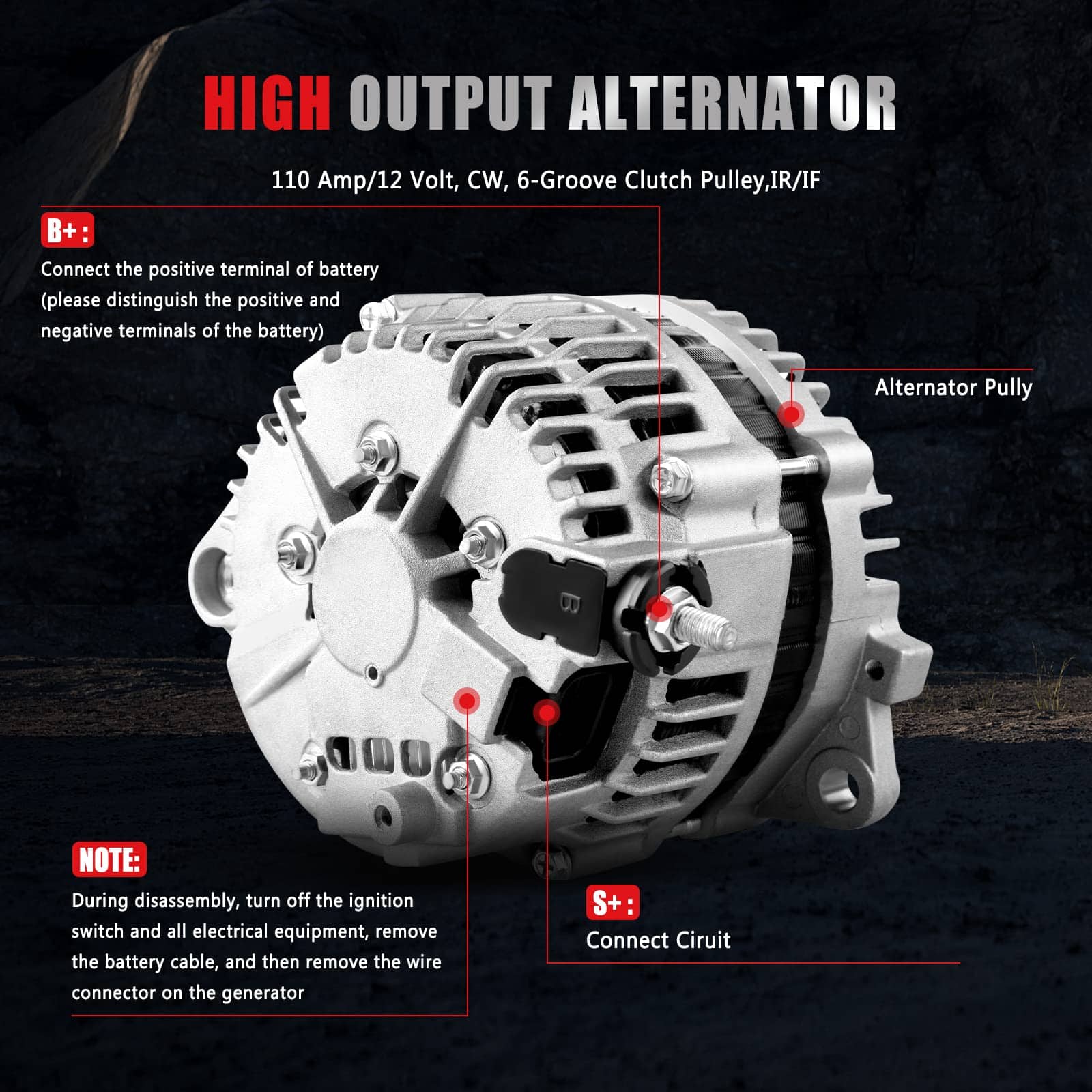 GDSMOTU 23100-8J000 400-44053 Nuevo Alternador Compatible - Imagen 5