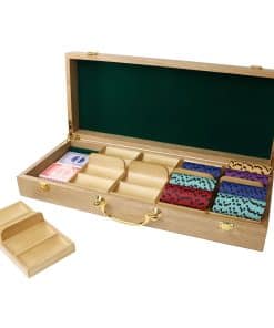 Estuche de madera para fichas de póker de GSE Games &