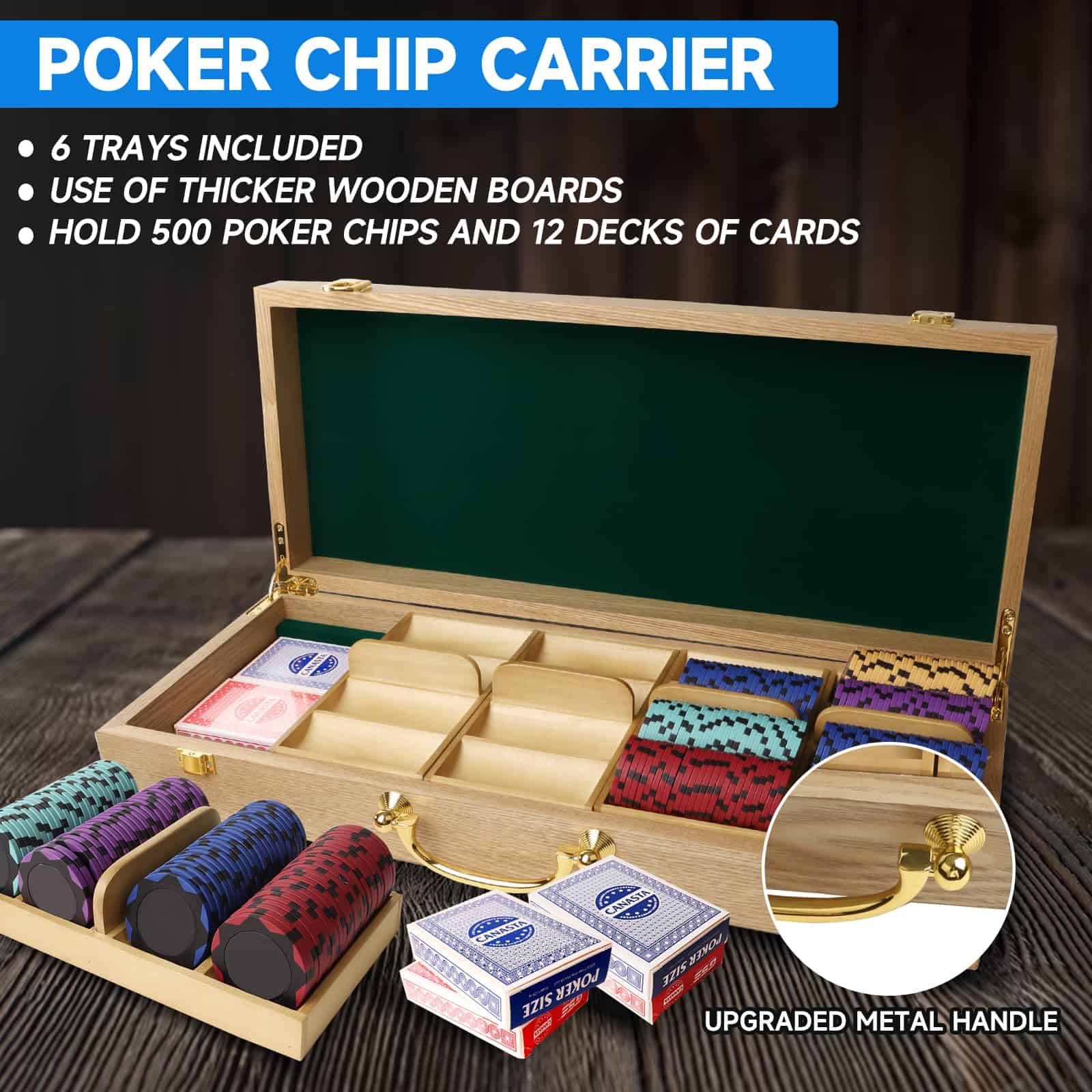 Estuche de madera para fichas de póker de GSE Games & - Imagen 5