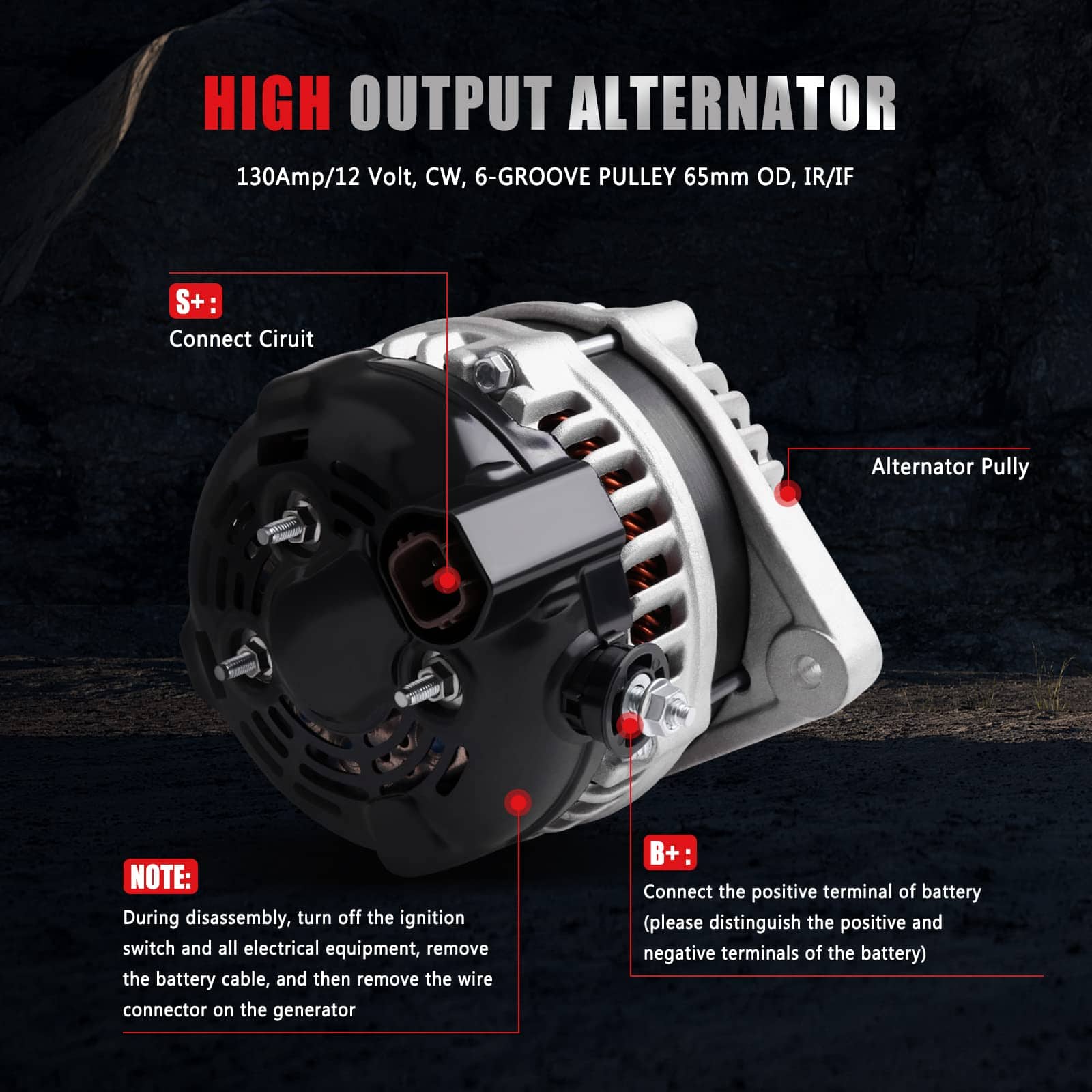 GDSMOTU AND0339 11150 11151 31100-RDJ-A01 Alternador - Imagen 5