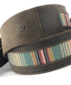 Correa de guitarra de cuero de grano completo inspirada en