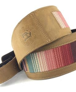 Correa de guitarra de cuero de grano completo inspirada en