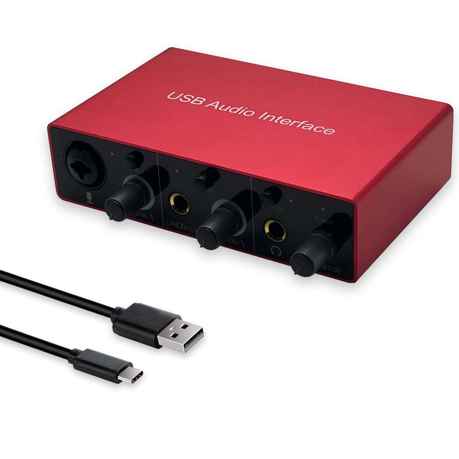 Interfaz de Audio USB con Preamplificador de Micrófono