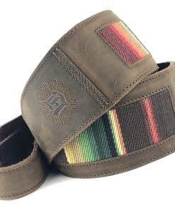 Correa de Guitarra de Cuero de Grano Completo -Whiskey Brown
