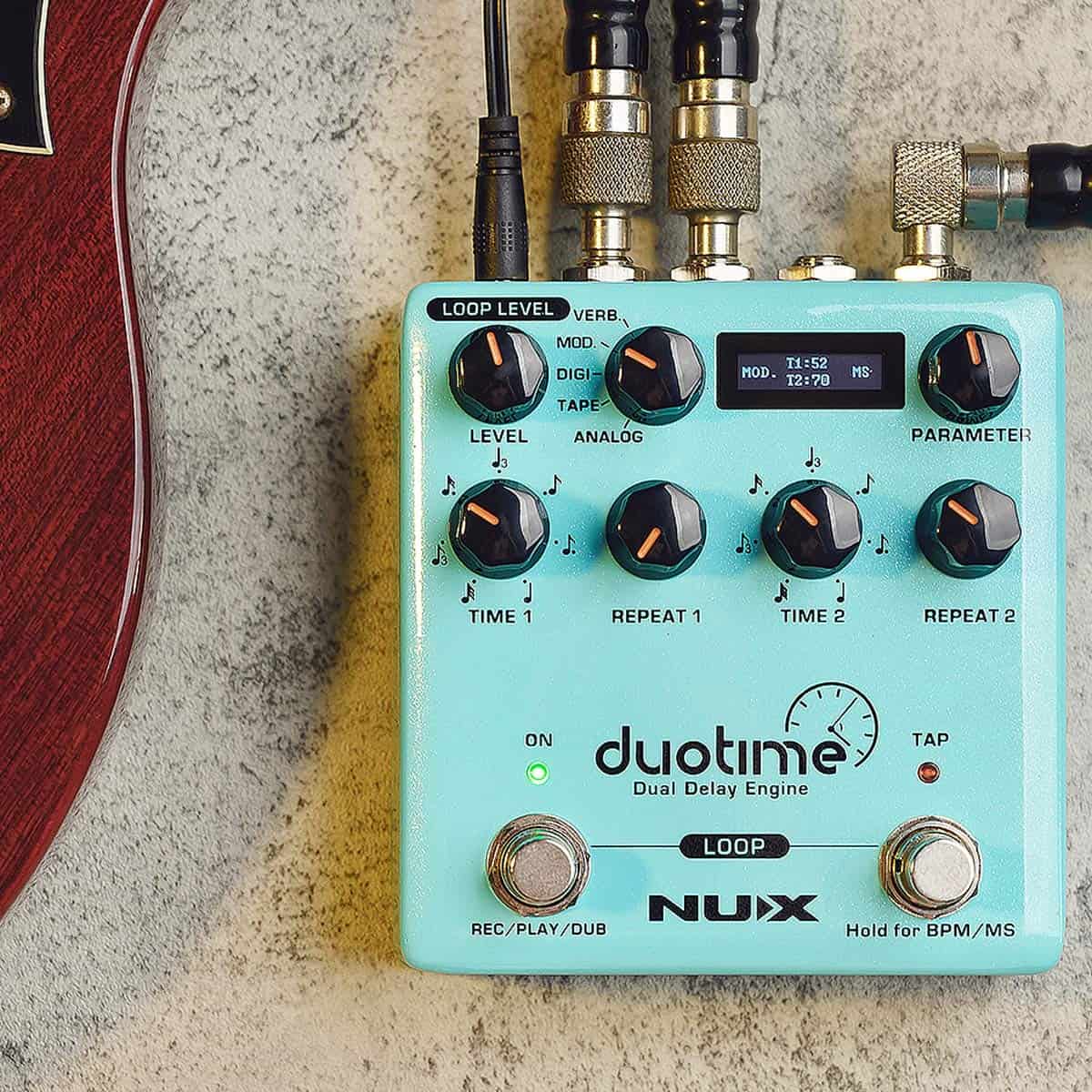 Pedal de Delay Estéreo NUX Duotime con Tiempo - Imagen 7