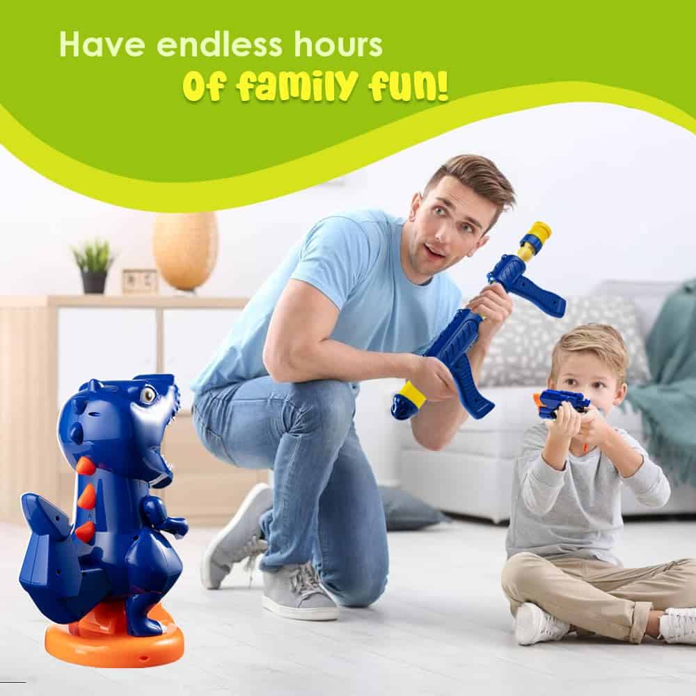 Juego de Dinosaurios para Niños con Lanzador de Bolas y - Imagen 3