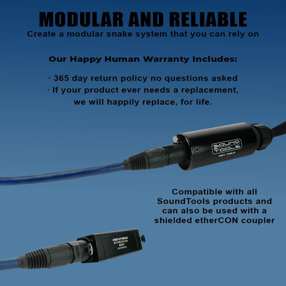 SuperCAT Sound Tails Male etherCON to Male Breakout XLR - - Imagen 6