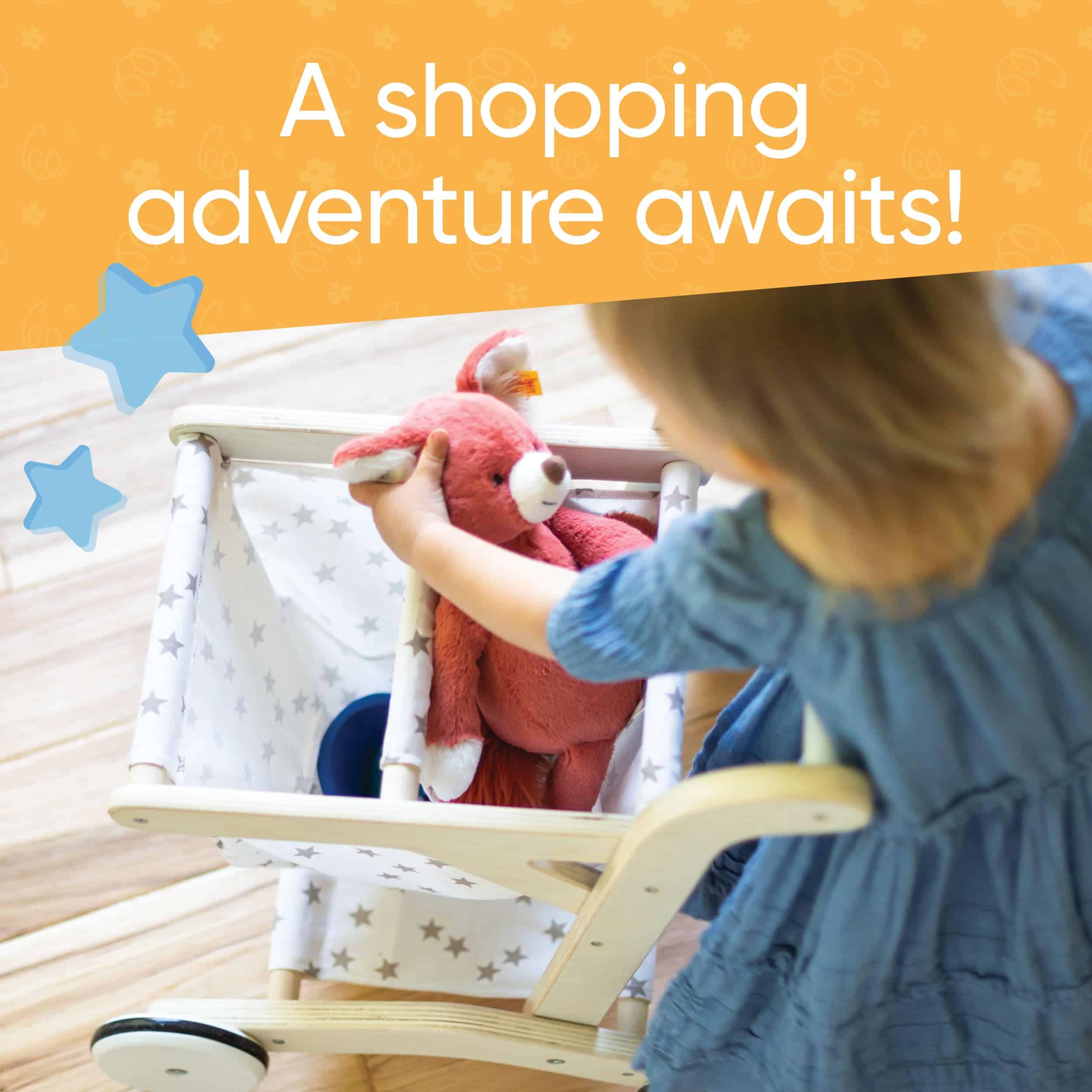 Carrito de Compras de Madera de HearthSong para Juego de - Imagen 4