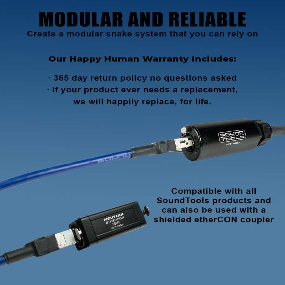 SuperCAT Sound Tails Macho RJ45 a Hembra Breakout XLR - - Imagen 5