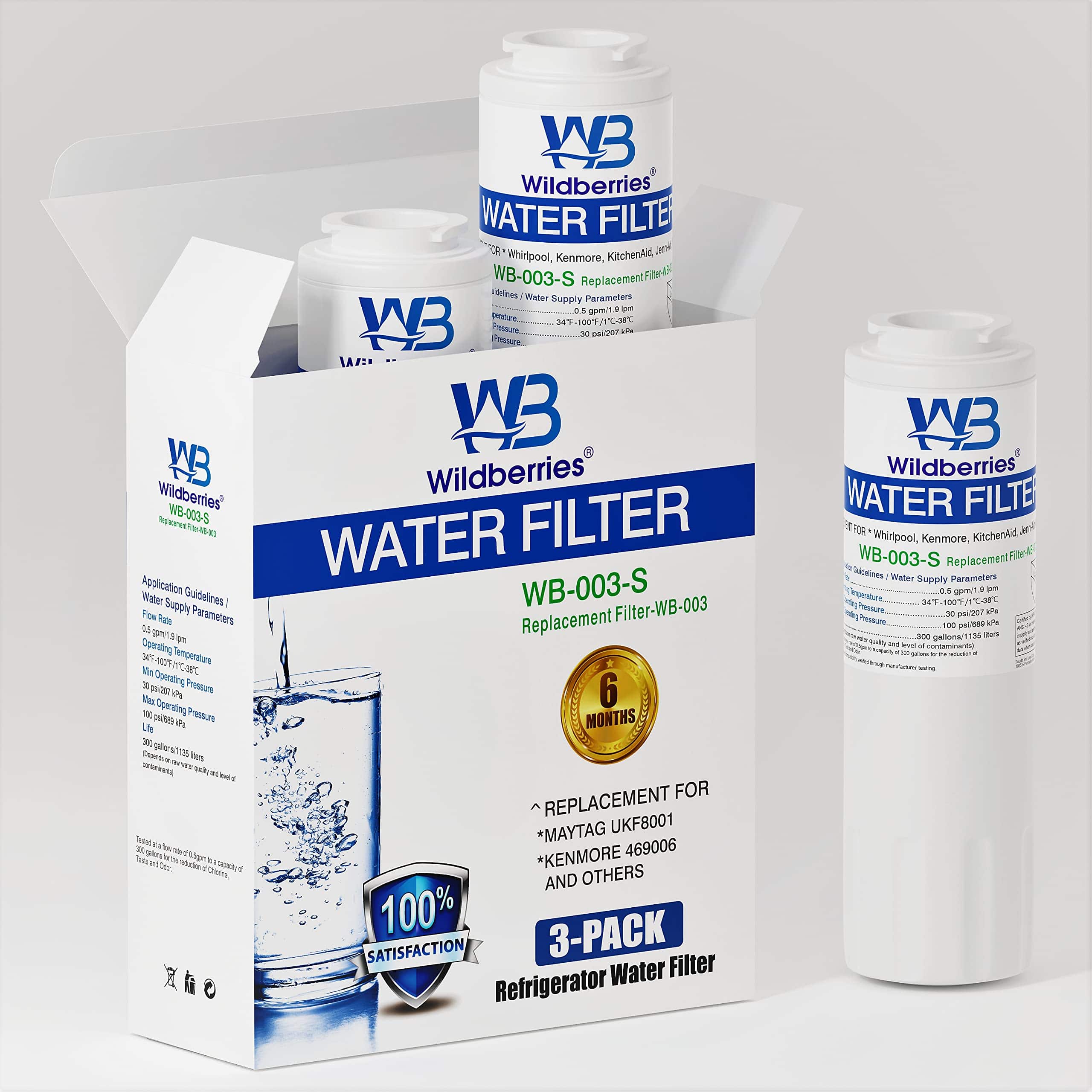 Filtro de agua para refrigerador Wildberries UKF8001 para