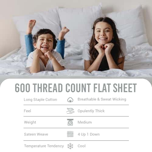 Sábana Plana Pizuna de Algodón Puro 100% Full Blanco (1 - Imagen 5