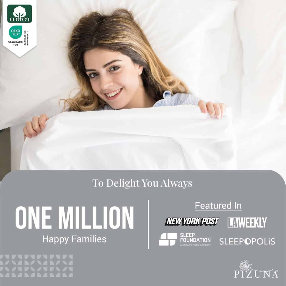 Sábana Plana Pizuna 100% Algodón King Blanco (1 pc), 600 - Imagen 3