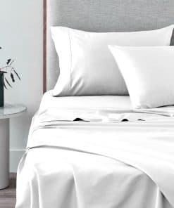 Juego de sábanas 100% algodón Pizuna -Blanco