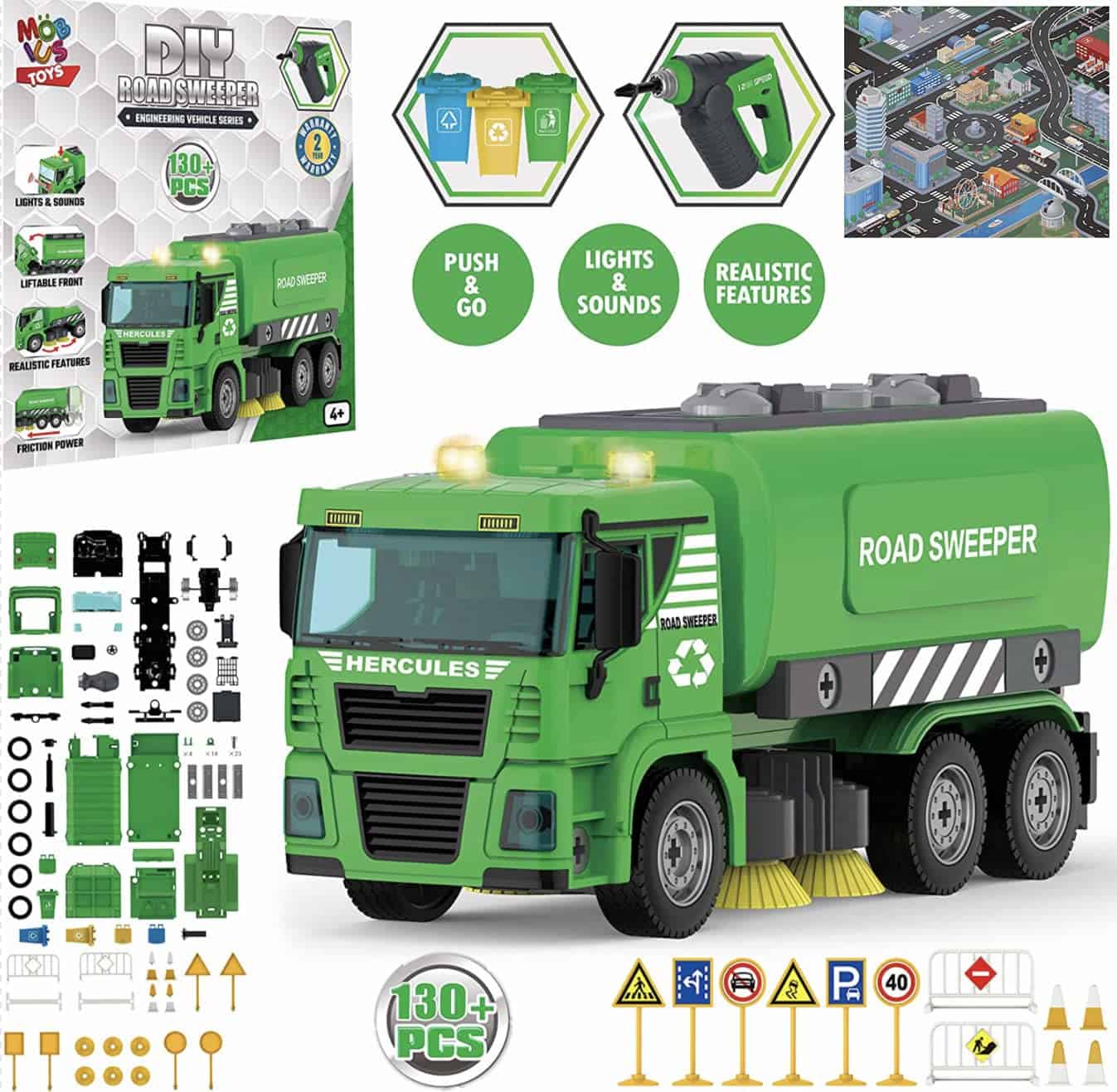 Juguete Barredora de Calles - 130 Pzs Juguete STEM de - Imagen 6