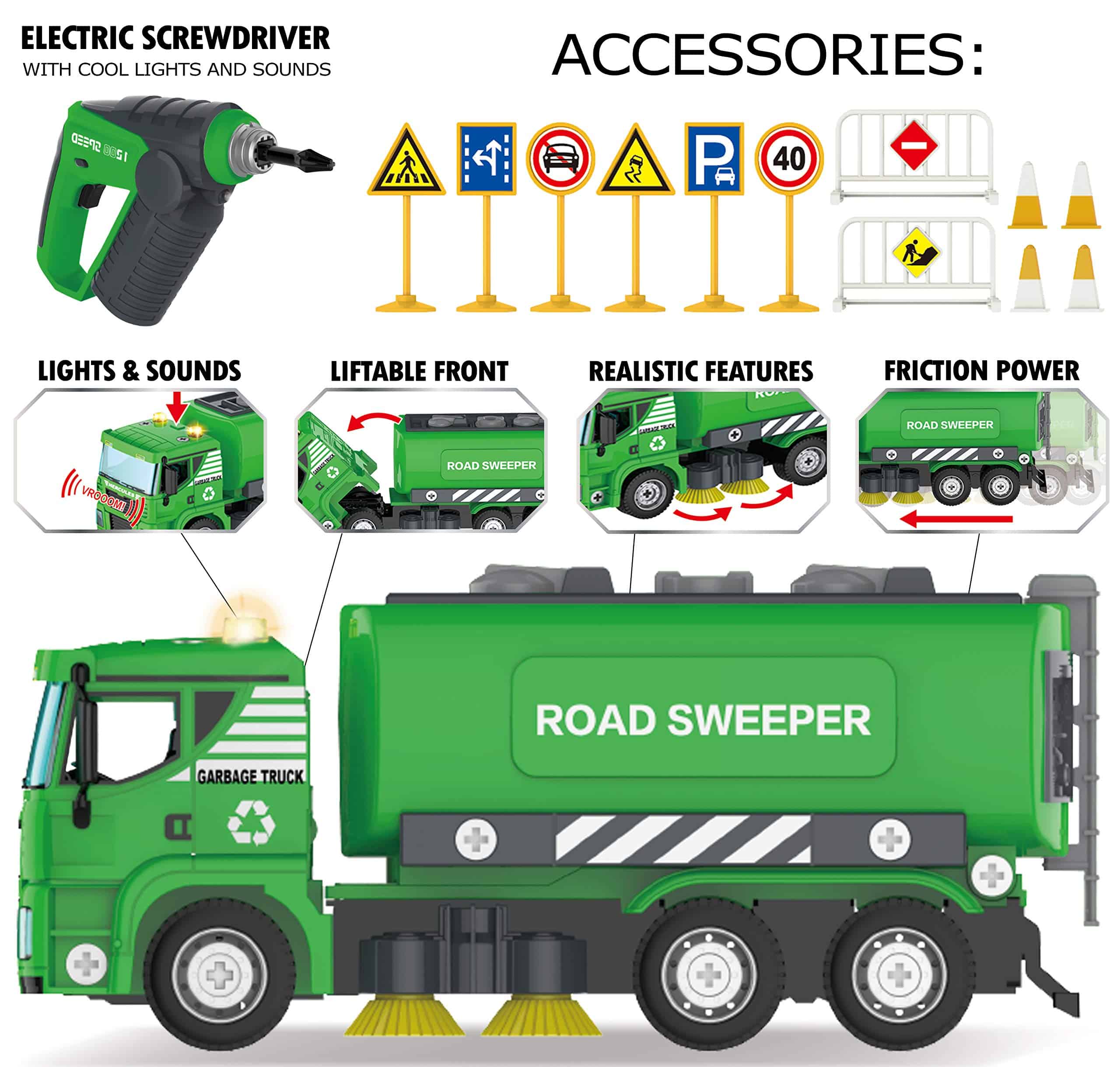 Juguete Barredora de Calles - 130 Pzs Juguete STEM de - Imagen 3