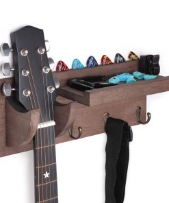 Bikoney Guitar Wall Hanger Guitar Holder Wall Mount Wood