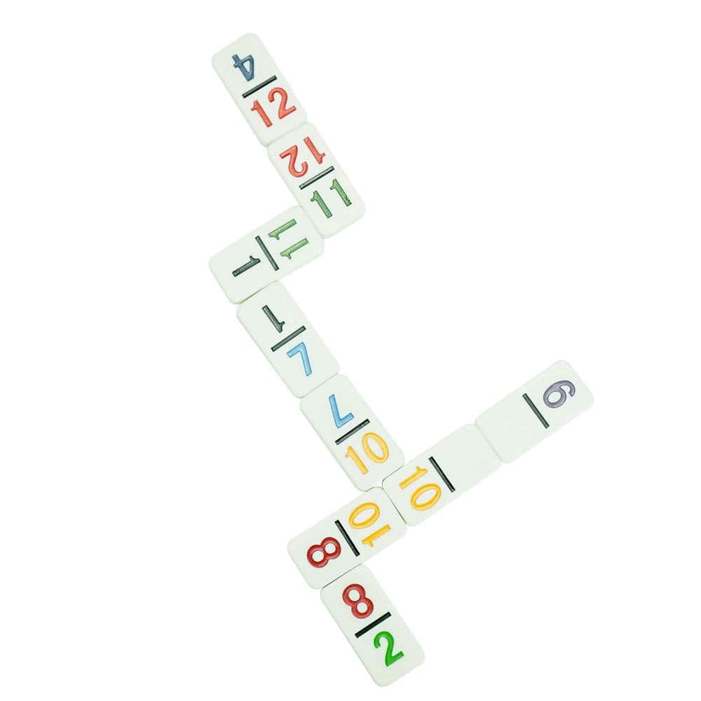 Juego de Dominó Mexicano de Doble 12 con 91 Fichas y Caja - Imagen 9