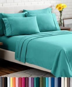 Juego de Sábanas Twin XL Bare Home - Sábanas -Turquesa