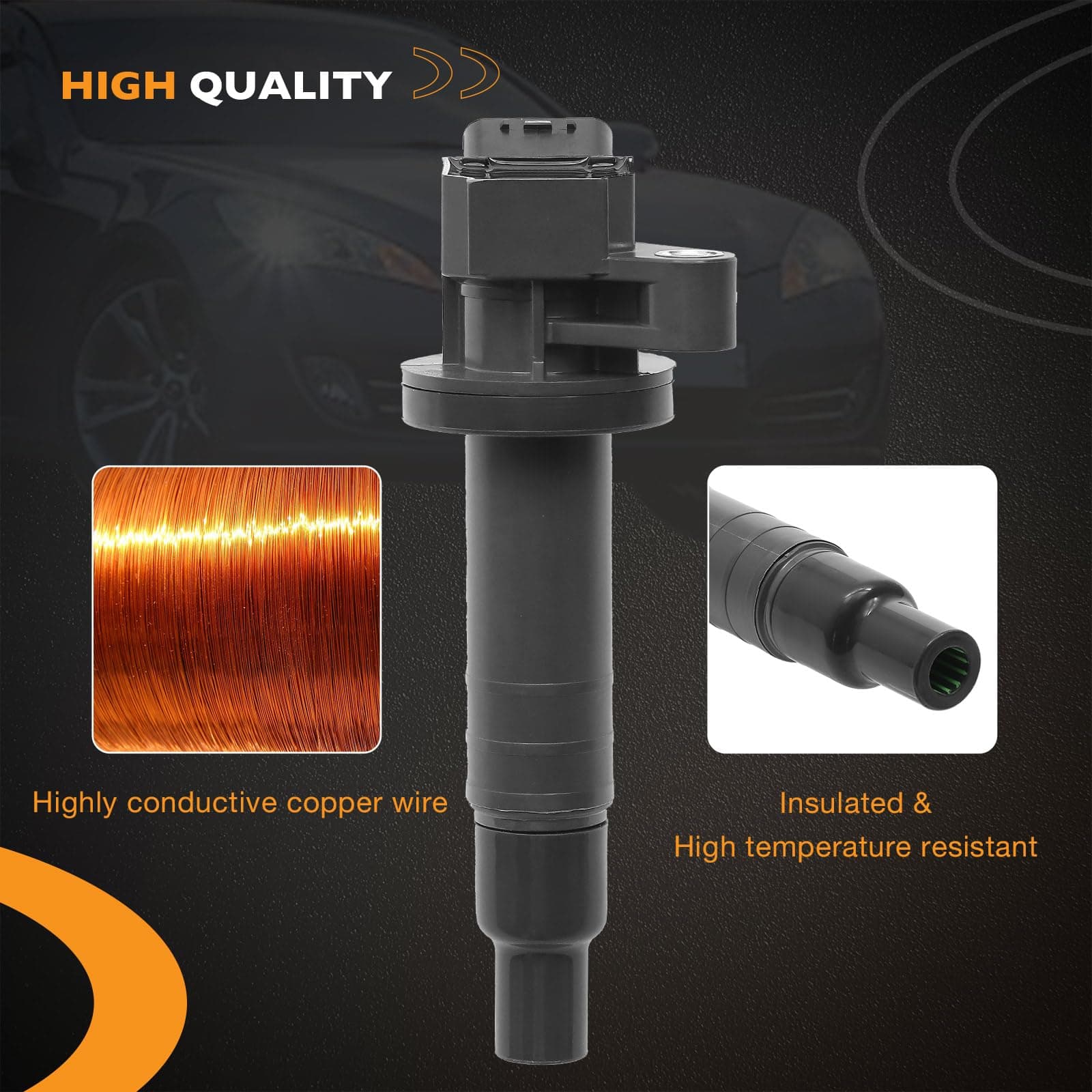 Conjunto de 4 bobinas de ignición compatibles con 1.8L L4 - Imagen 6
