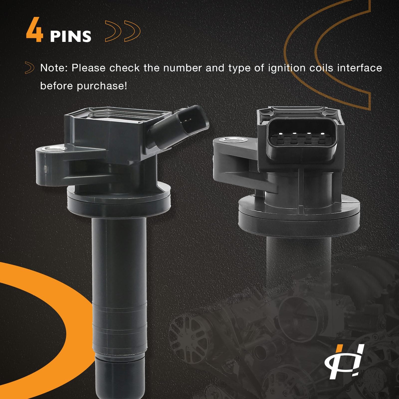 Conjunto de 4 bobinas de ignición compatibles con 1.8L L4 - Imagen 5