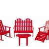 Set de Patio Rojo para Casa de Muñecas Miniatura Muebles de