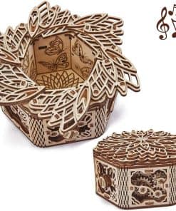 Wood Trick Mystery Flower Für Elise Kit de Caja de Música