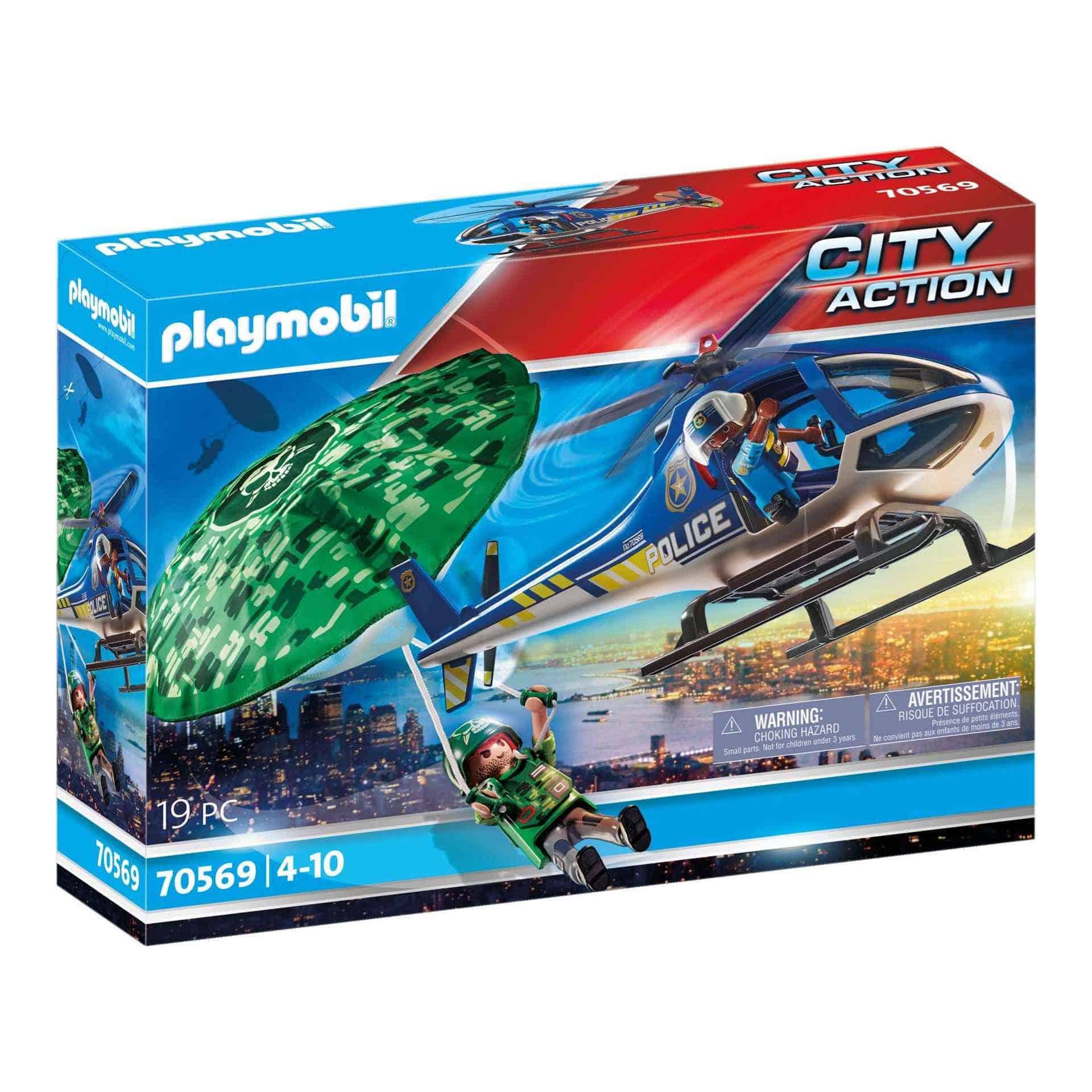 Playmobil Policía Búsqueda con Paracaídas