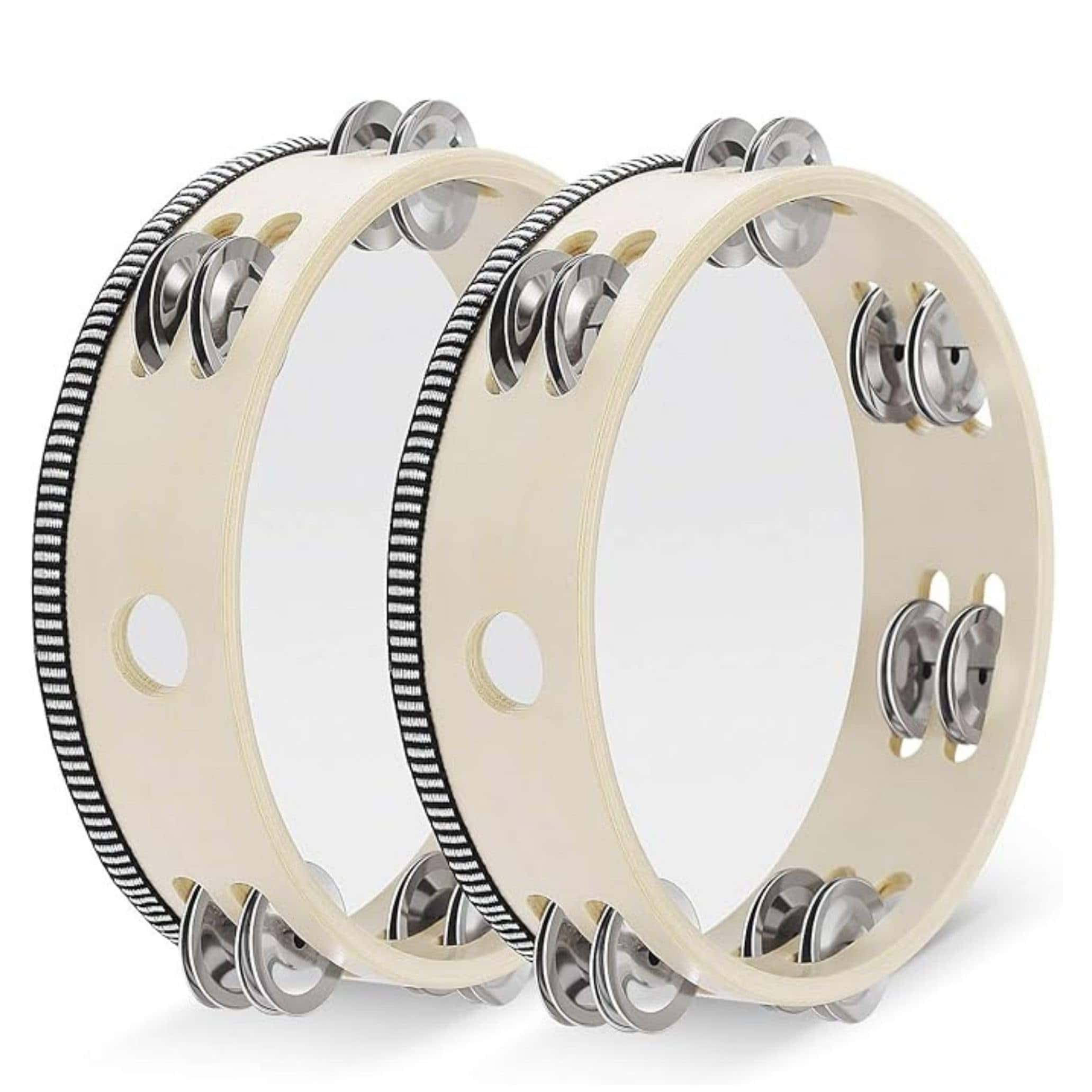 Tambor de mano de madera Flexzion (Paquete de 2) 8 pulgadas