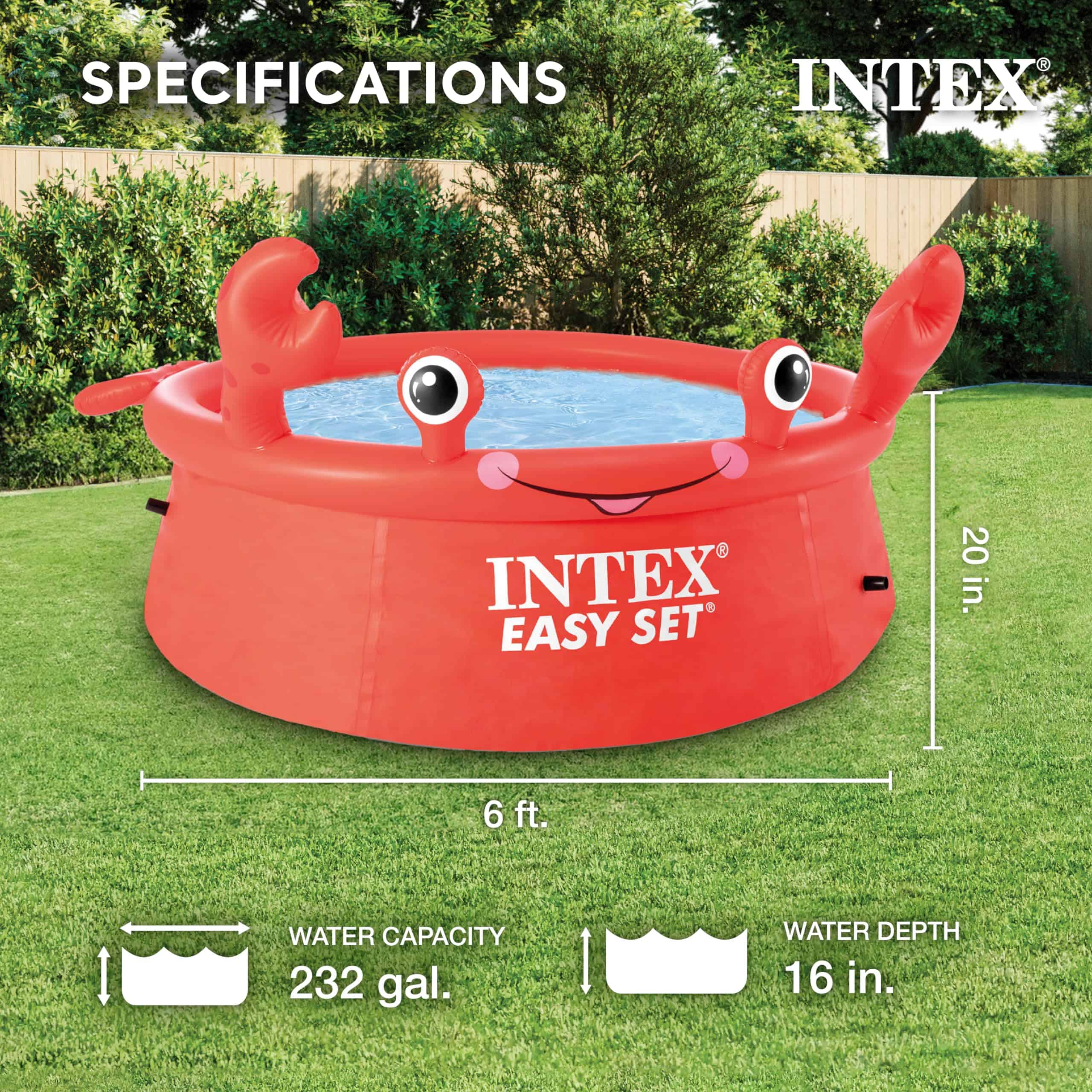 Piscina Inflable Intex 26100EH Happy Crab Easy Set: 6 pies - Imagen 3