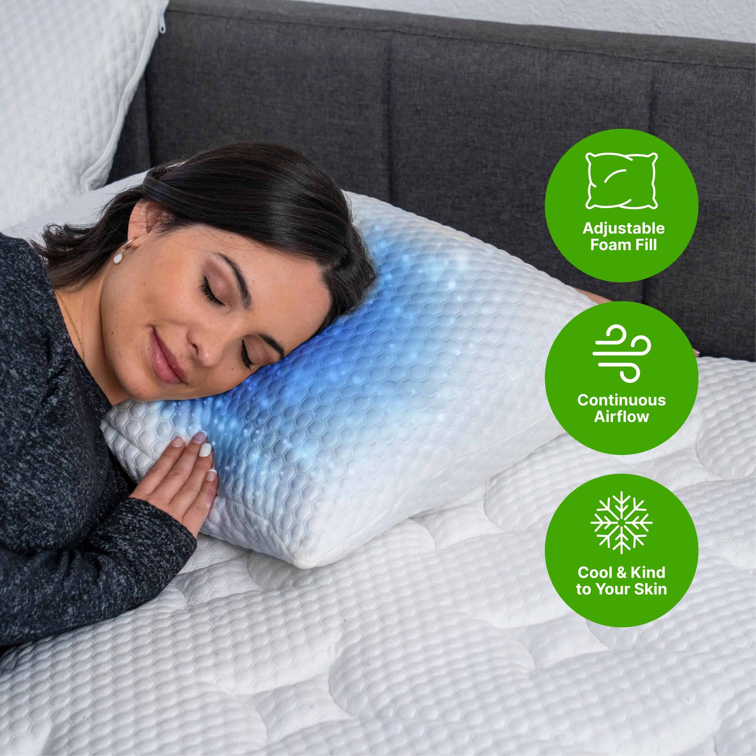 Almohada de Espuma Viscoelástica Desmenuzada GhostBed con - Imagen 6