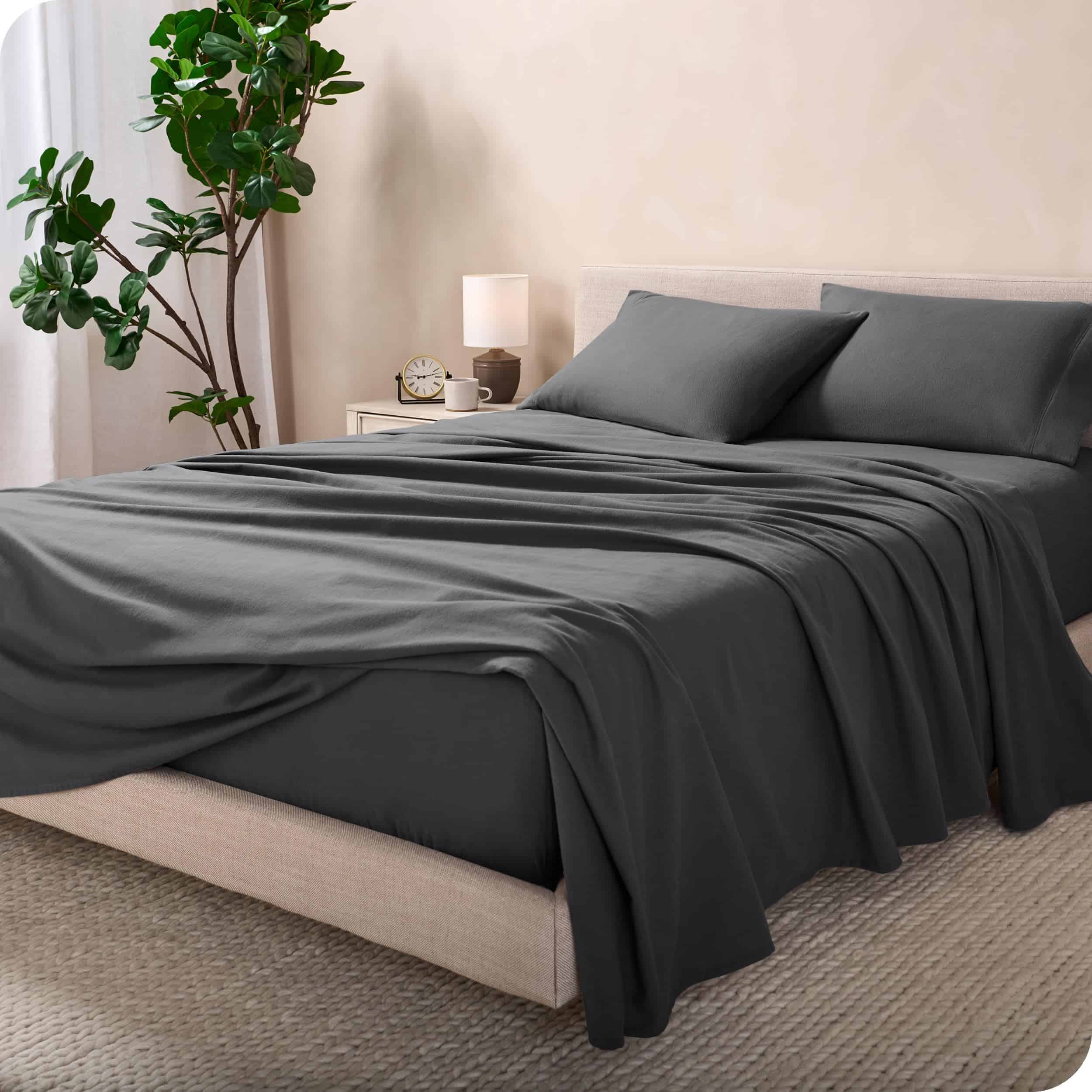 Juego de Sábanas de Franela Bare Home 100% Algodón, Suave y