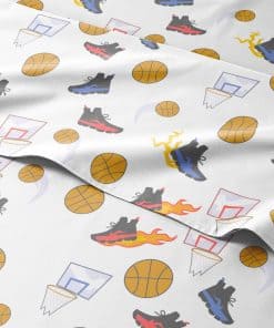 Juego de sábanas completo de 4 piezas de baloncesto para