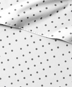 Juego de sábanas queen de 4 piezas para niños con lunares