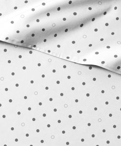 Juego de sábanas completo de 4 piezas -Negro y blanco con lu