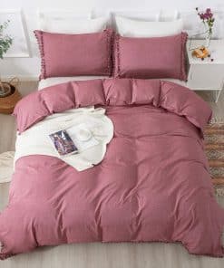 Juego de Funda de Edredón de Borlas Boho Softta para Twin 3