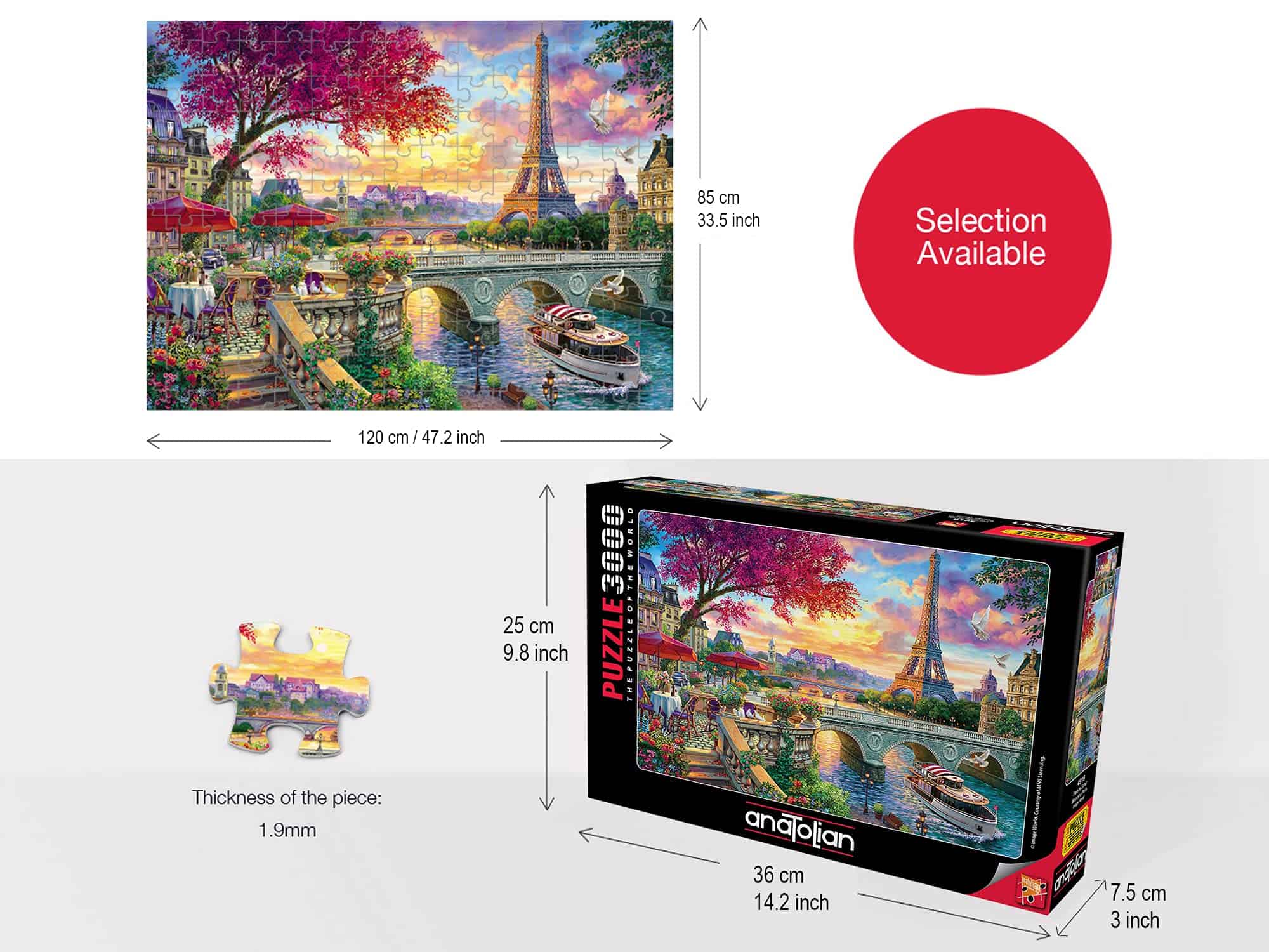 Rompecabezas Anatolian - París Floreciente, Rompecabezas de - Imagen 4