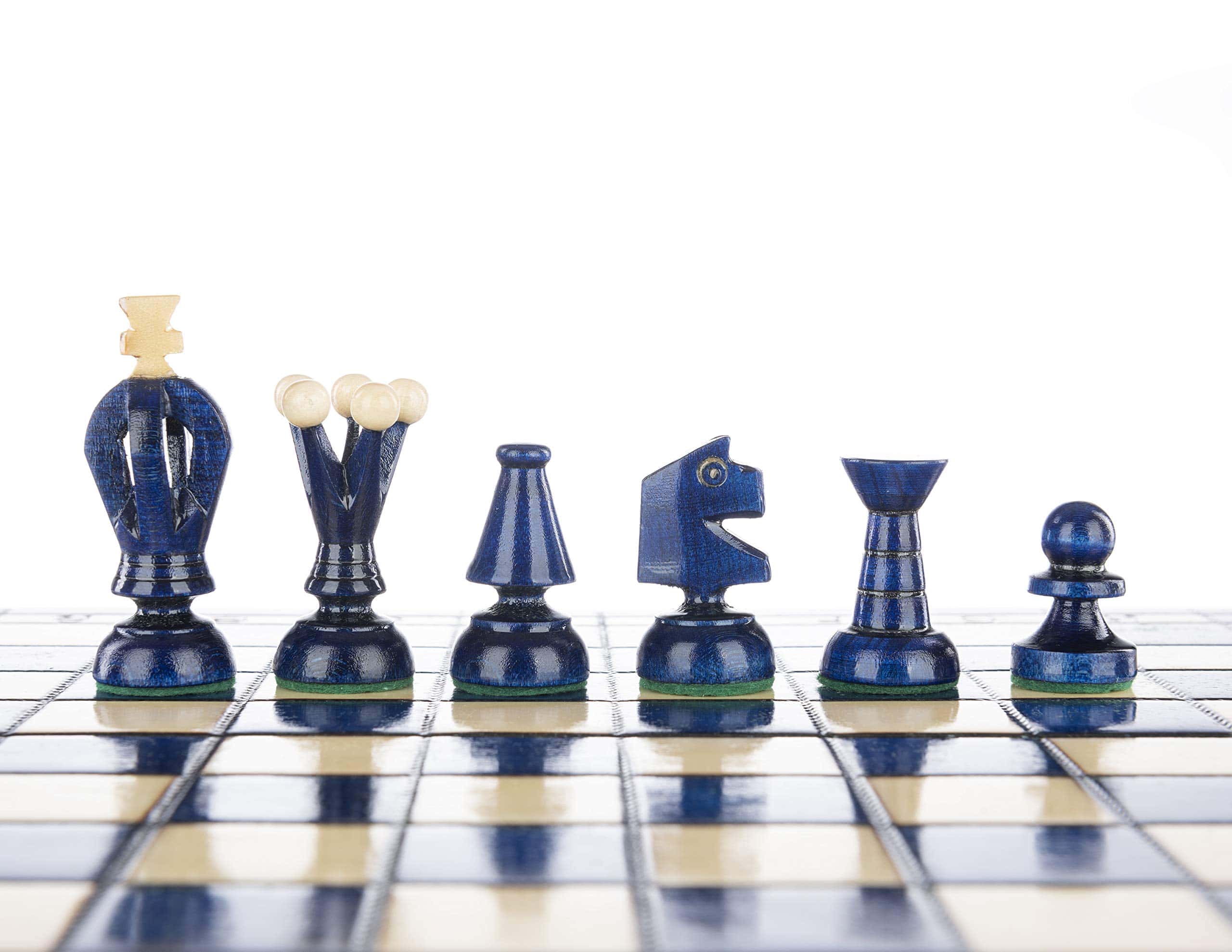 Ajedrez de madera plegable Paris BLUEBERRY Tablero - Imagen 4