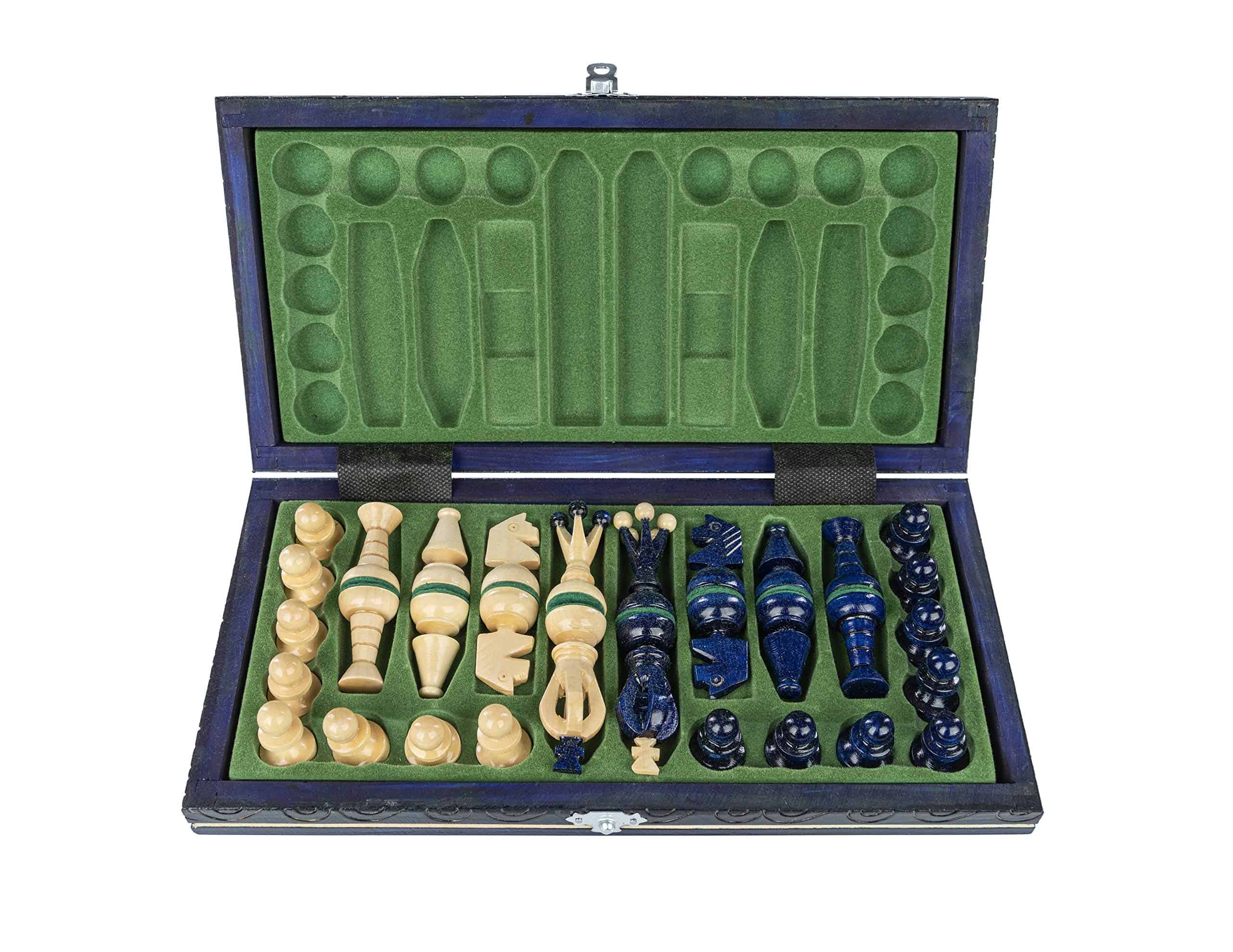 Ajedrez de madera plegable Paris BLUEBERRY Tablero - Imagen 3