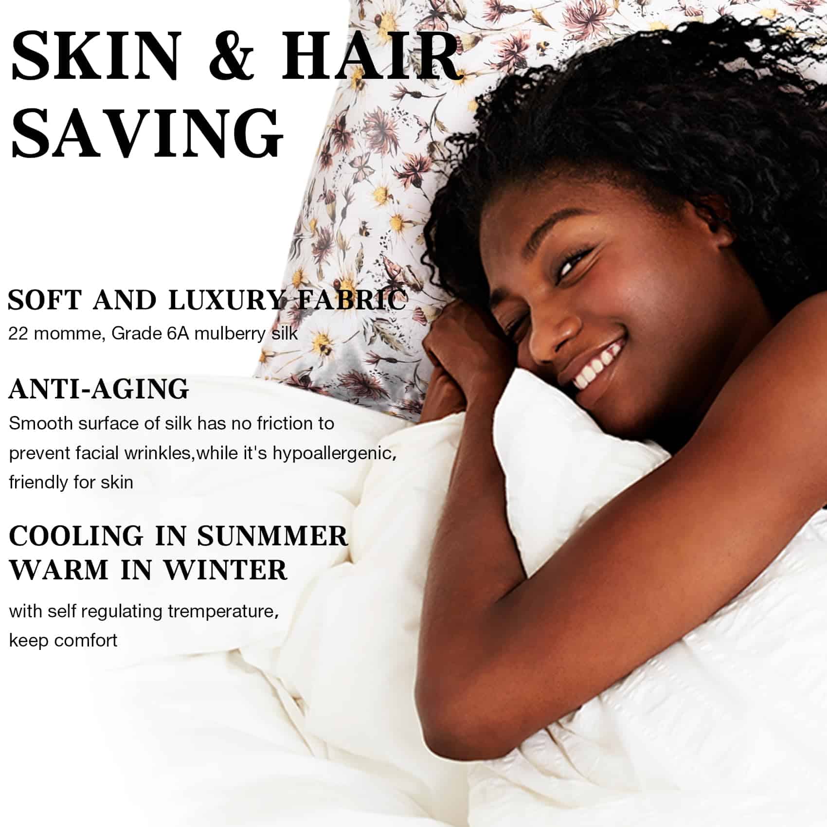 Funda de Almohada de Seda de Morera Estampada Vintage - Imagen 4