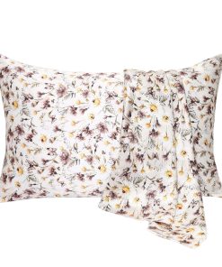 Funda de Almohada de Seda de Morera Estampada Vintage