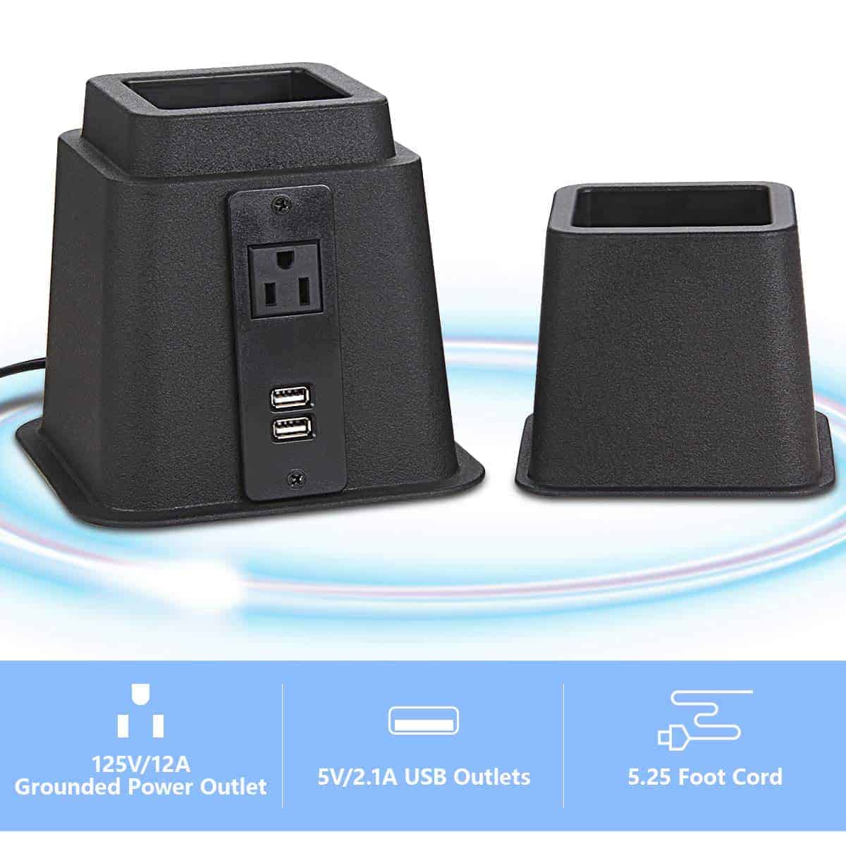Elevadores de Cama Butizone con Enchufe y Puertos USB, - Imagen 5