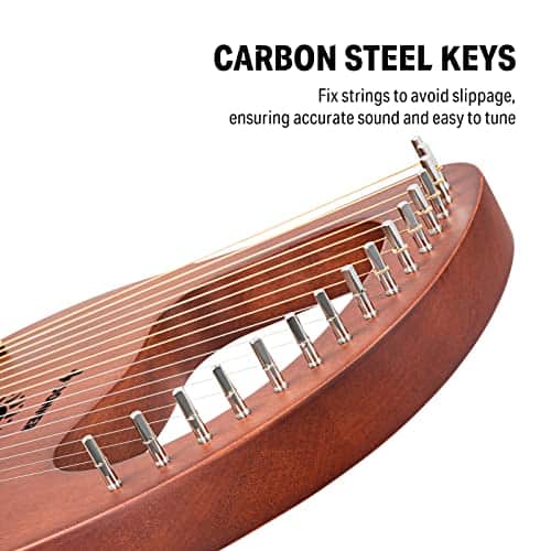 Arpa Lira Donner, 16 Cuerdas Metálicas, Cuerpo de Caoba y - Imagen 5