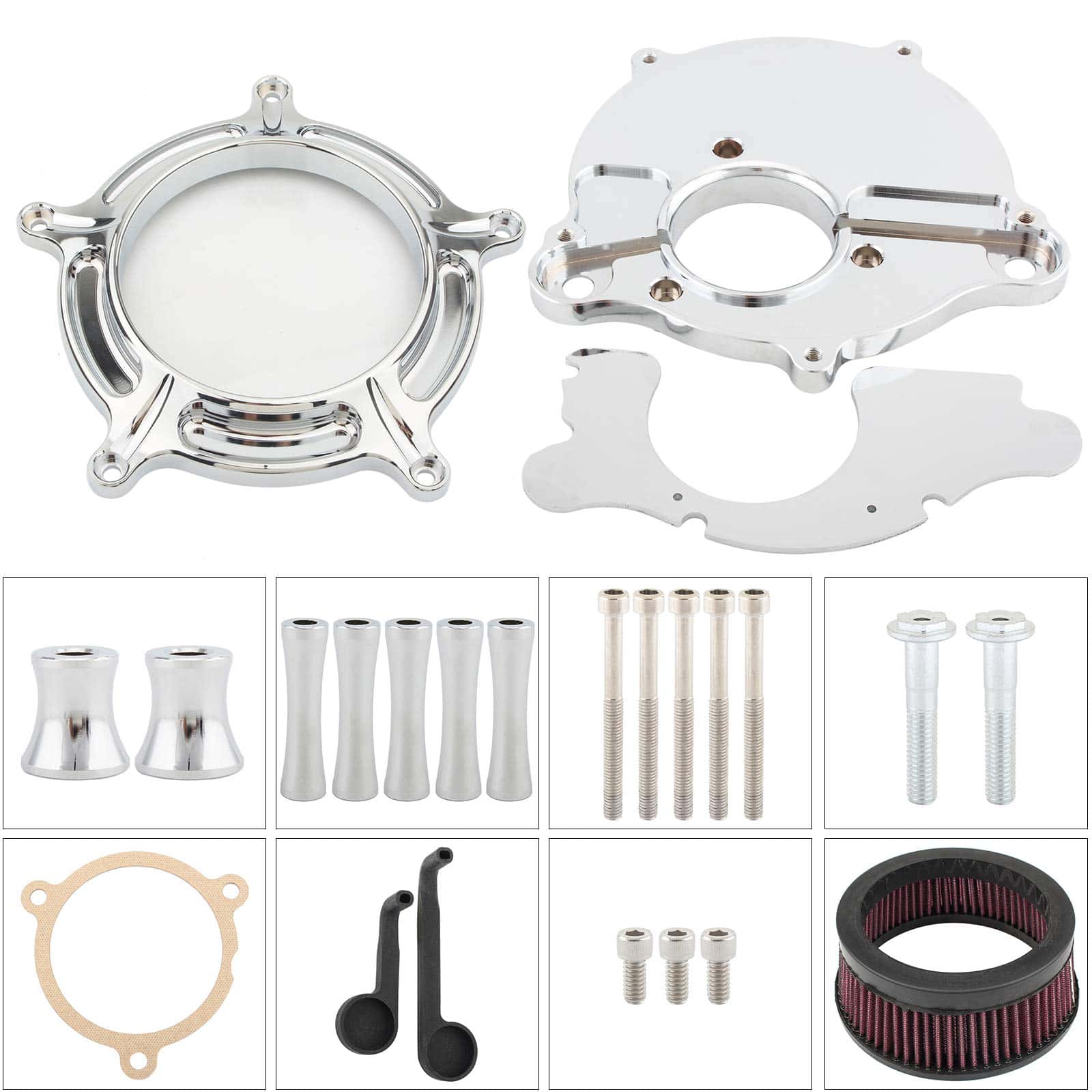 Filtro de Aire de Sistema de Admisión Kit Cromado para - Imagen 4