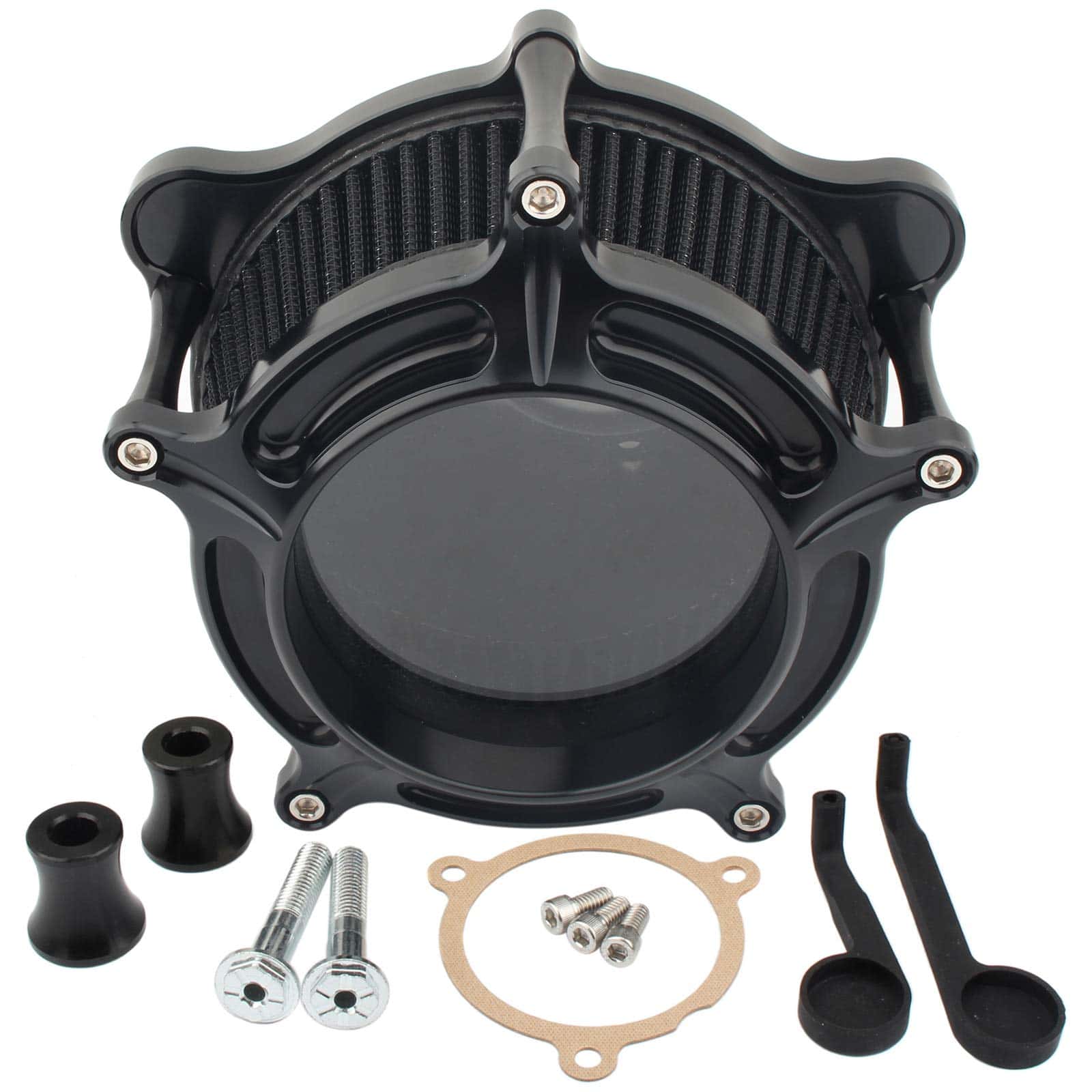 Filtro de aire sistema de admisión Kit Negro para Harley